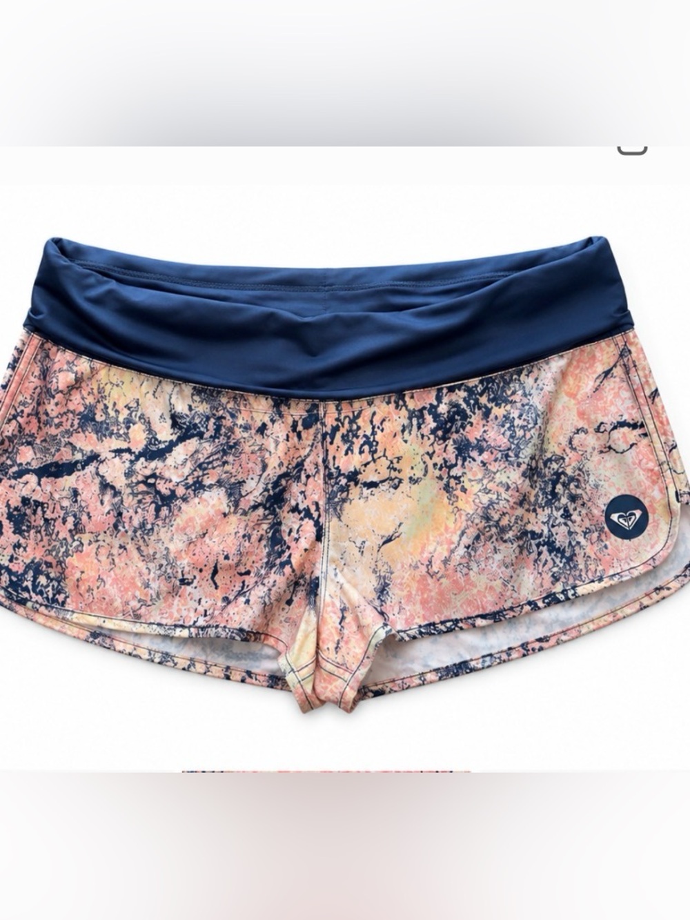 Roxy Board Shorts | Women's | Blue & Coral Tropical Print